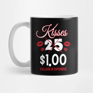 Kisses $1.00 Because College Is Expensive Mug